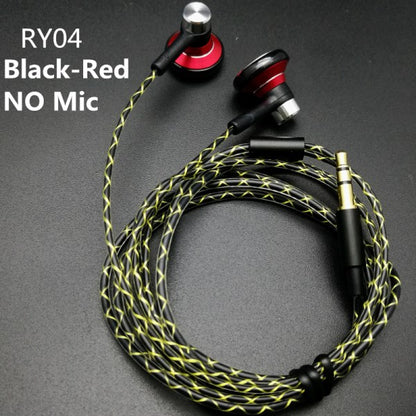 RY04 original in-ear Earphone metal  15mm music  quality sound HIFI Earphone (IE800 style cable) 3.5mm stereo earbud headphones