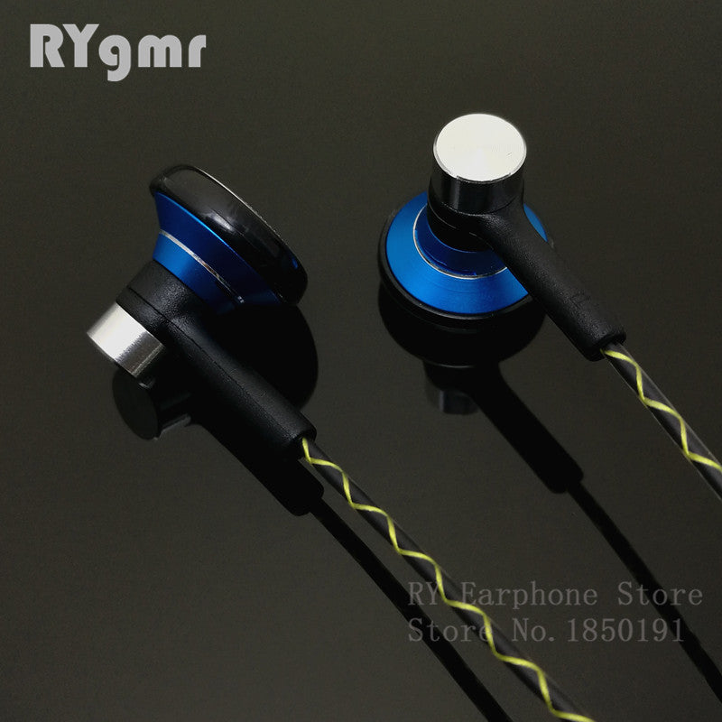 RY04 original in-ear Earphone metal  15mm music  quality sound HIFI Earphone (IE800 style cable) 3.5mm stereo earbud headphones