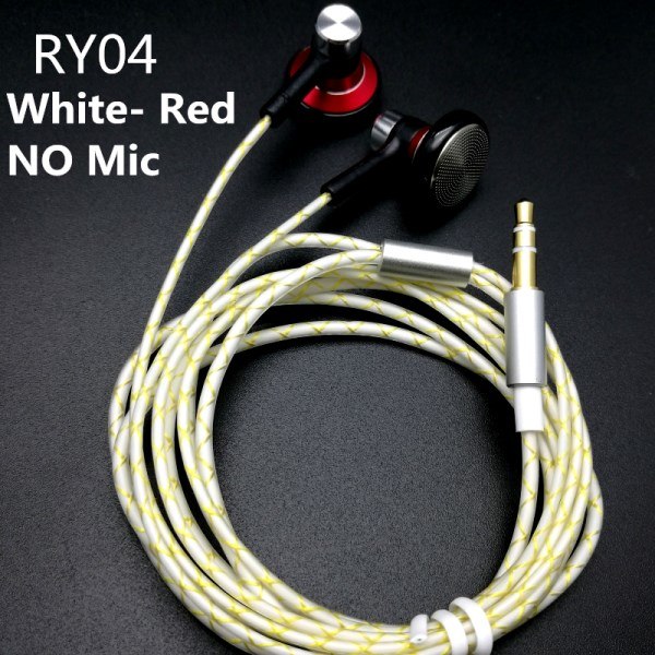 RY04 original in-ear Earphone metal  15mm music  quality sound HIFI Earphone (IE800 style cable) 3.5mm stereo earbud headphones