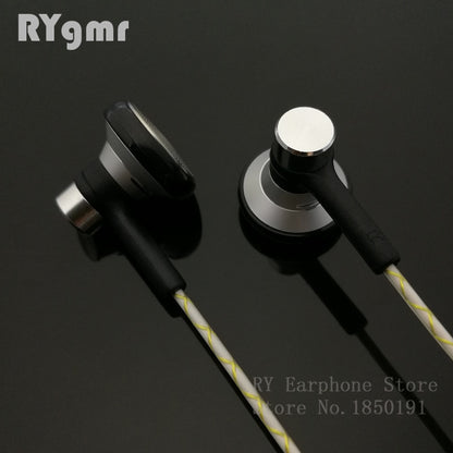 RY04 original in-ear Earphone metal  15mm music  quality sound HIFI Earphone (IE800 style cable) 3.5mm stereo earbud headphones