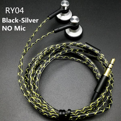 RY04 original in-ear Earphone metal  15mm music  quality sound HIFI Earphone (IE800 style cable) 3.5mm stereo earbud headphones