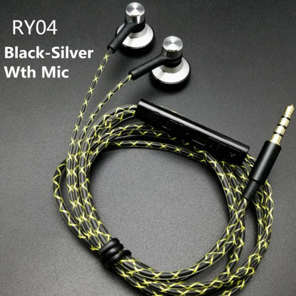 RY04 original in-ear Earphone metal  15mm music  quality sound HIFI Earphone (IE800 style cable) 3.5mm stereo earbud headphones