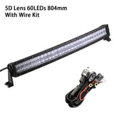 Real Power 5D 22 32 42 52 inch Curved LED Light Bar 12V 24V Combo Beam for Offroad Boat Car Truck ATV SUV 4WD 4x4 Work LED Lamp