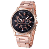 Relogio Feminino Women's Watch Black Luxury Dress Watch Stainless Steel Sport Quartz Hour Wrist Analog Watch Reloj Mujer P*21