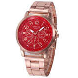 Relogio Feminino Women's Watch Black Luxury Dress Watch Stainless Steel Sport Quartz Hour Wrist Analog Watch Reloj Mujer P*21