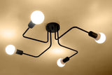 Retro Creative Metal Flush Mount 4/6/8-Light Cafe Bar Ceiling Lamp Chandelier Lighting Fixure