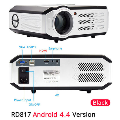 Rigal RD817 LED Android Projector 3500 Lumens Smart WIFI Projector Video HDMI USB Full HD 1080P Projetor TV Home Theater Beamer