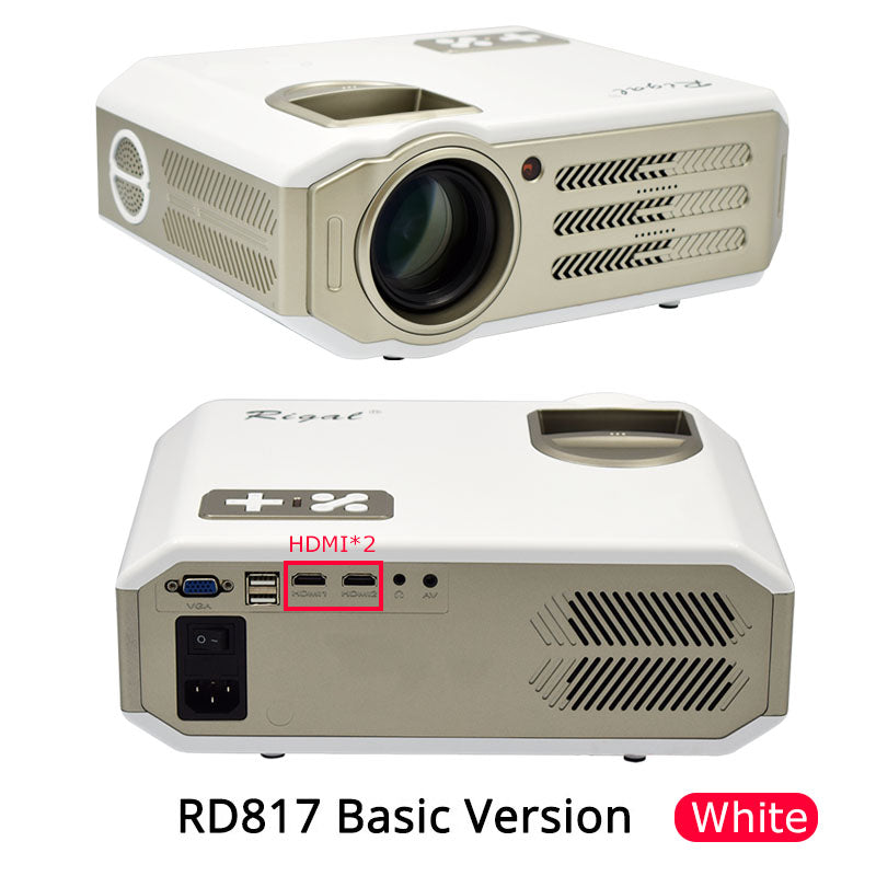 Rigal RD817 LED Android Projector 3500 Lumens Smart WIFI Projector Video HDMI USB Full HD 1080P Projetor TV Home Theater Beamer
