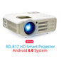 Rigal RD817 LED Android Projector 3500 Lumens Smart WIFI Projector Video HDMI USB Full HD 1080P Projetor TV Home Theater Beamer