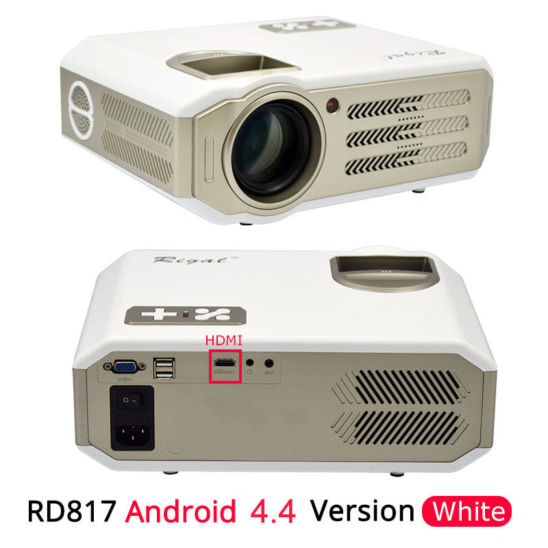 Rigal RD817 LED Android Projector 3500 Lumens Smart WIFI Projector Video HDMI USB Full HD 1080P Projetor TV Home Theater Beamer