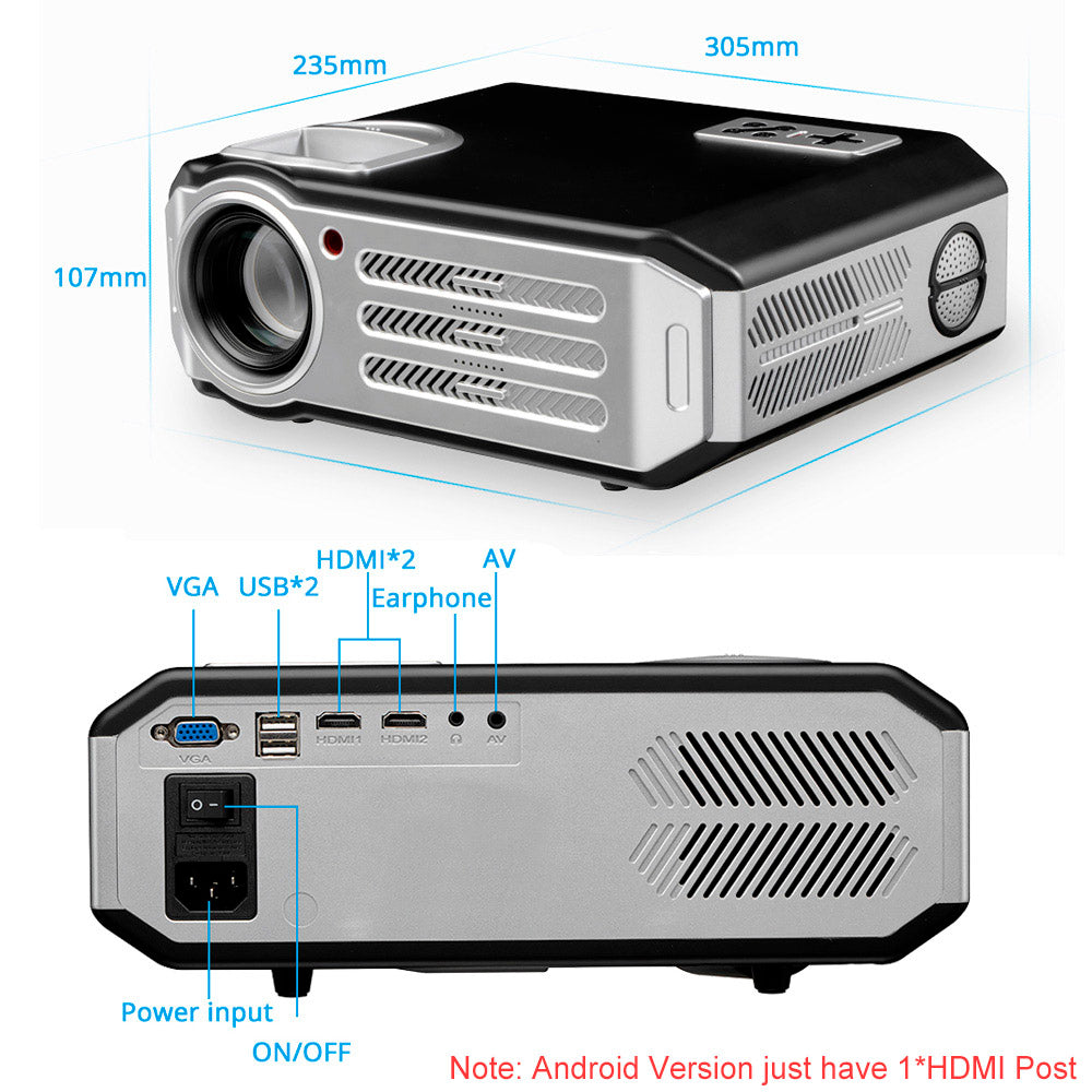 Rigal RD817 LED Android Projector 3500 Lumens Smart WIFI Projector Video HDMI USB Full HD 1080P Projetor TV Home Theater Beamer
