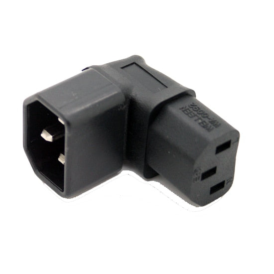 Right Angled IEC Adapter UP Angled IEC 320 C14 to C13 Adapter for lcd wall mount TV #WPT604