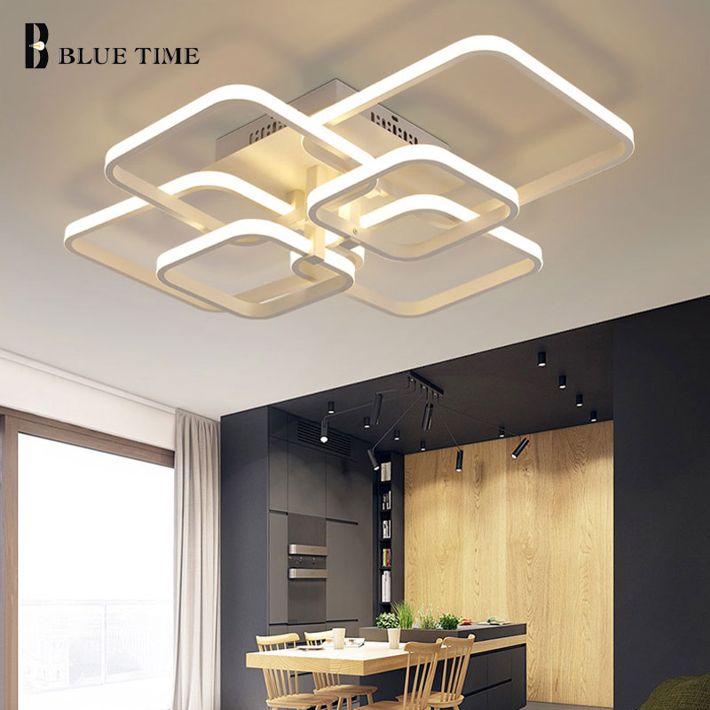 Rings Modern Led Chandelier For Living Room Dining Room Bedroom Kitchen LED Lustres Home Led Ceiling Chandelier Lighting Fixture