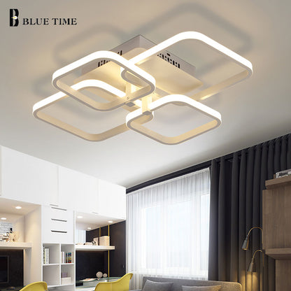 Rings Modern Led Chandelier For Living Room Dining Room Bedroom Kitchen LED Lustres Home Led Ceiling Chandelier Lighting Fixture