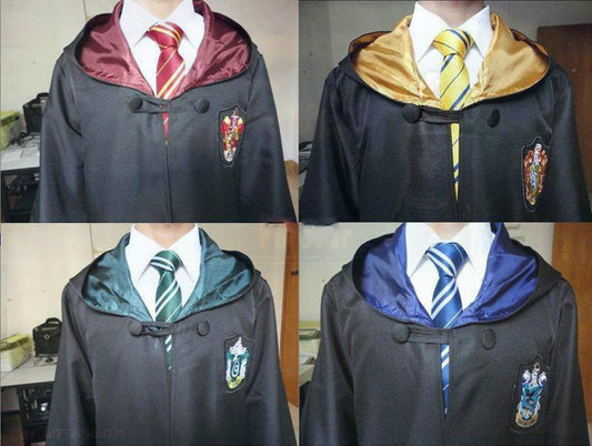 Robe Cape Cloak Gryffindor Slytherin Ravenclaw Hufflepuff Robe Cosplay Costumes Kids Adult    for Harri Potter Cosplay