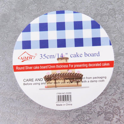 Round Cake Display Board Stand Holder Strong Base Wedding Birthday Party Events Home Bakery Cake Baking Tools Bakeware