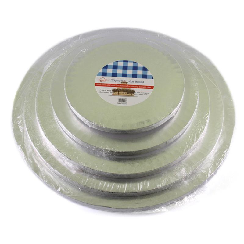 Round Cake Display Board Stand Holder Strong Base Wedding Birthday Party Events Home Bakery Cake Baking Tools Bakeware