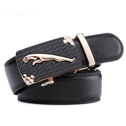 SAN VITALE Men Belts Genuine Leather Luxury Designer Strap Male Belt for Man Automatic Buckle Jeans Cintos Masculinos Ceinture