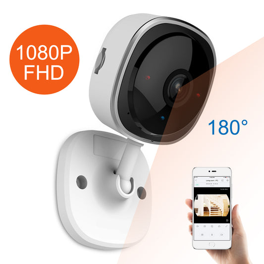 SANNCE HD 1080P Fisheye IP Camera Wireless Wifi Mini Network Camara Night Vision IR Cut Home Security Camara Wi-Fi Baby Monitor