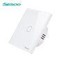 SESOO Touch Switch 1/2/3 Gang 1 Way Wall Switch Light Touch Switch Waterproof Tempered Glass Panel LED Lamp Switches