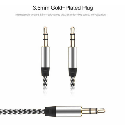 SIANCS Nylon Kabel Audio Cable 3.5mm Jack Male to Male Aux Cable Gold Plug Aux Cord For iPhone 5 6 Xiaomi Samsung Stereo Speaker