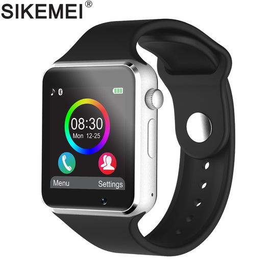 SIKEMEI Bluetooth Smart Watch Smartwatch Phone with Pedometer Touch Screen Camera Support TF SIM Card for Android iOS Smartphone