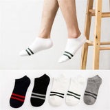 SKCOSOCKS Men Cotton Ankle Socks Men's Business Casual Solid Black White Short Socks Male 5 Pairs/lot for Spring Summer 2018