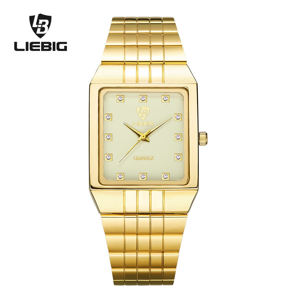 SKMEI Golden Quartz Watch Men Women's Watches relogio masculino Clock Top Luxury Gold Bracelet Wrist Watches Steel Female Male