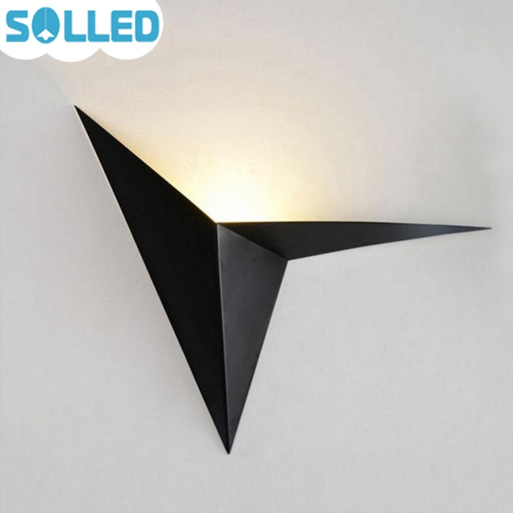 SOLLED Creative Modern LED Wall Lamp Indoor Triangle Light Simple Bedroom Sanctum Aisle Stair Lighting jk35