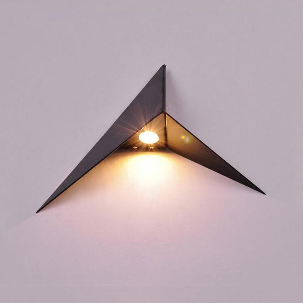 SOLLED Creative Modern LED Wall Lamp Indoor Triangle Light Simple Bedroom Sanctum Aisle Stair Lighting jk35