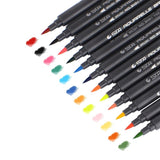 STA 80Colors Set Water Based Ink Sketch Marker Pens Twin Tip Fine Brush Marker Pen For Graphic Drawing Manga Art Supplies