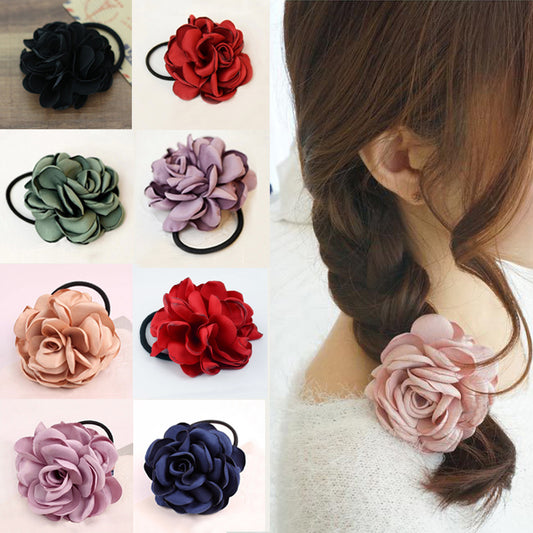 Sale 1Pc Fashion 2018 Ponytail Fabric Elastic Hair Bands Rope Ties Floral Headwear Rubber Band Headdress Accessories