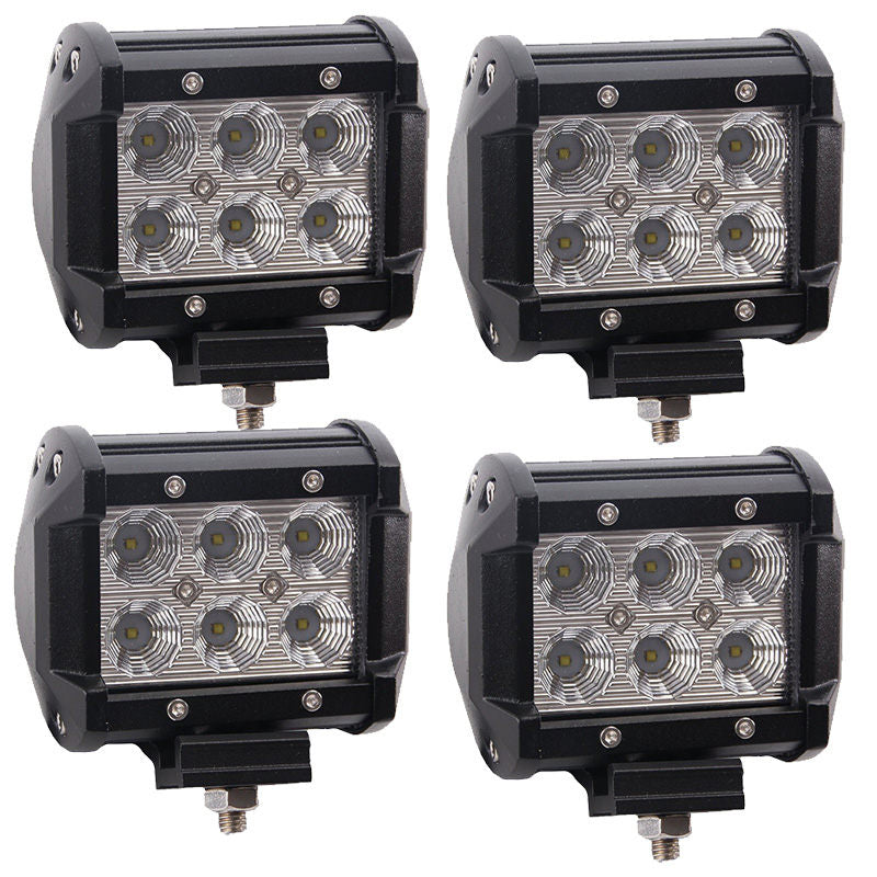 Sale 2~10pcs LED 18W Work Lamp 4'' Inch Light Bar 24v 12V IP67 Spot Flood For Boat Truck Tractor 4x4 Offroad Car Led Work Light