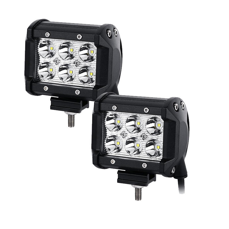 Sale 2~10pcs LED 18W Work Lamp 4'' Inch Light Bar 24v 12V IP67 Spot Flood For Boat Truck Tractor 4x4 Offroad Car Led Work Light