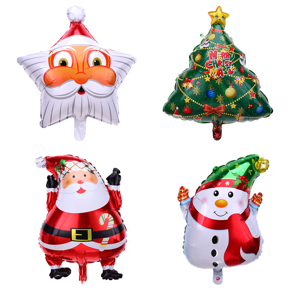 Santa Claus Snowman Helium Foil Balloon Christmas Tree Ball Aluminum Balloons Inflatable Birthday Wedding Party Xmas Decoration