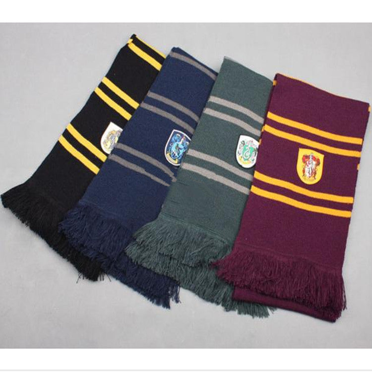 Scarves Gryffindor Slytherin Hufflepuff Ravenclaw Scarf Cosplay Costume Magic School Scarf           for Harri Potter Cosplay