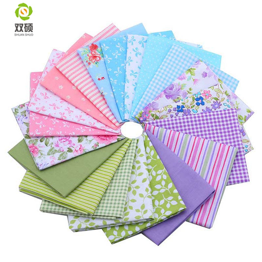 ShuangshuoFat quarters Fabric Bundles  20 Design Patchwork Fabric For Sewing Doll Cloth DIY Cloth Crafts  20pieces/lot 40*50 CM