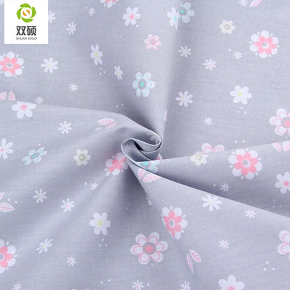 Shuanshuo New Flower Cotton Fabric Patchwork Tissue Cloth Of Handmade DIY Quilting Sewing Baby Dress Material 6pcs/lot