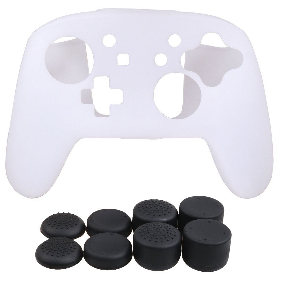 Silicone Cover Skin Case With Pro thumb grips x 8 for Nintendo Switch Pro controller