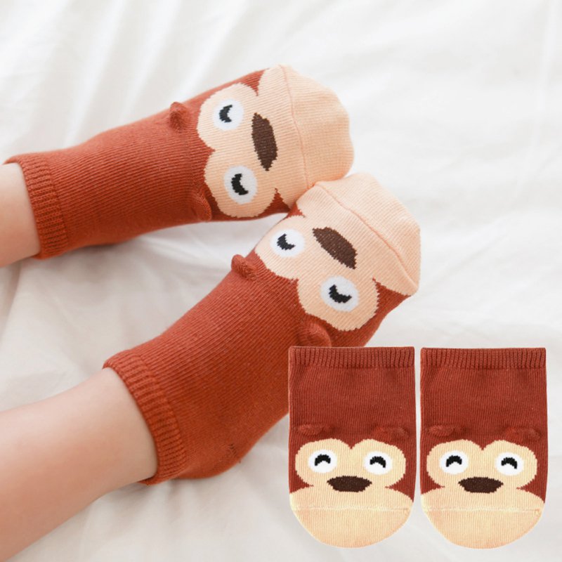 Small Infant Socks Little Ears Cotton Socks Kids Baby Cartoon Pattern Anti-slip Socks S M New Arrival