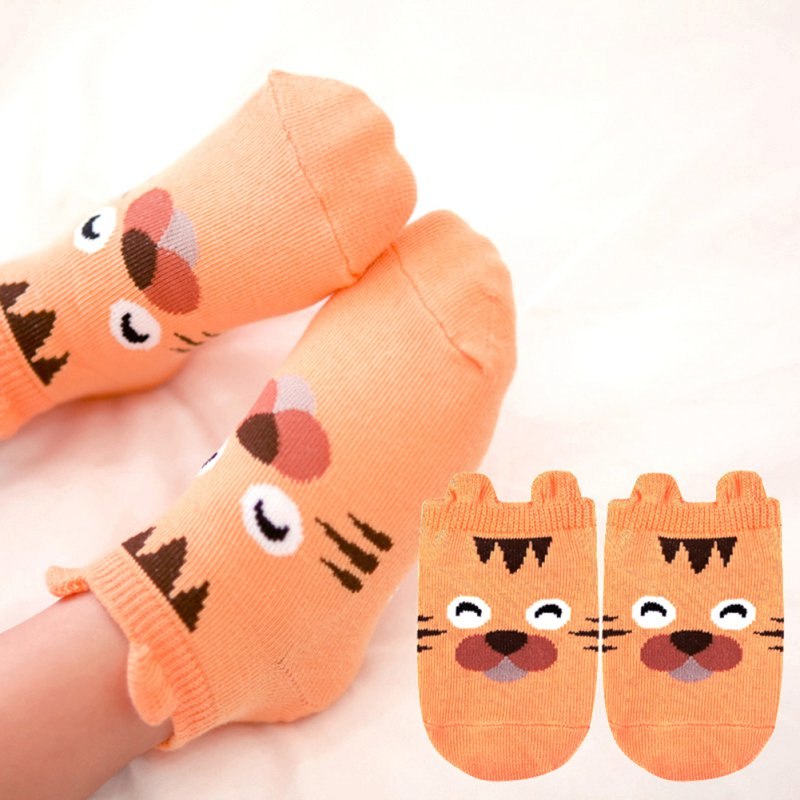 Small Infant Socks Little Ears Cotton Socks Kids Baby Cartoon Pattern Anti-slip Socks S M New Arrival