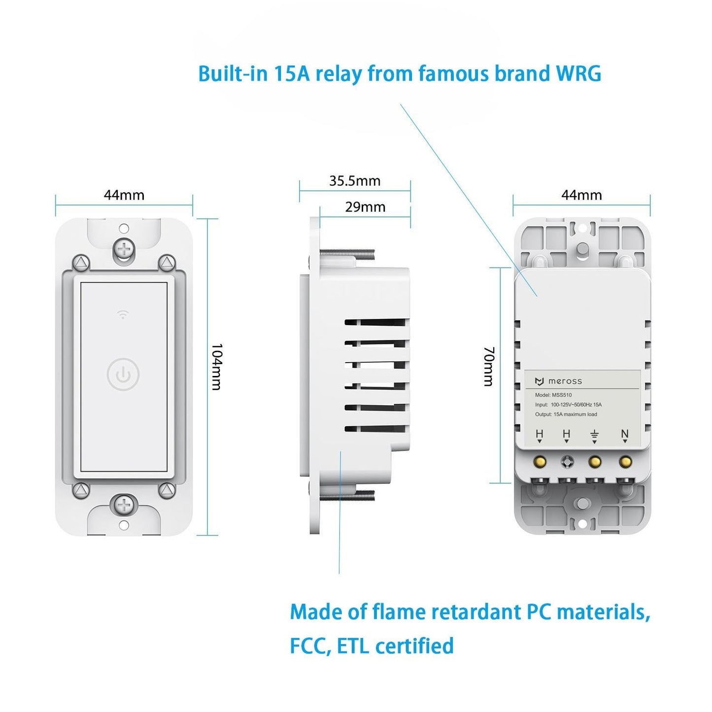 Smart Wi-Fi Wall Light Switch Alexa Google Assistant Supported Fit US CA Wall Switches Remote Control Timing Function