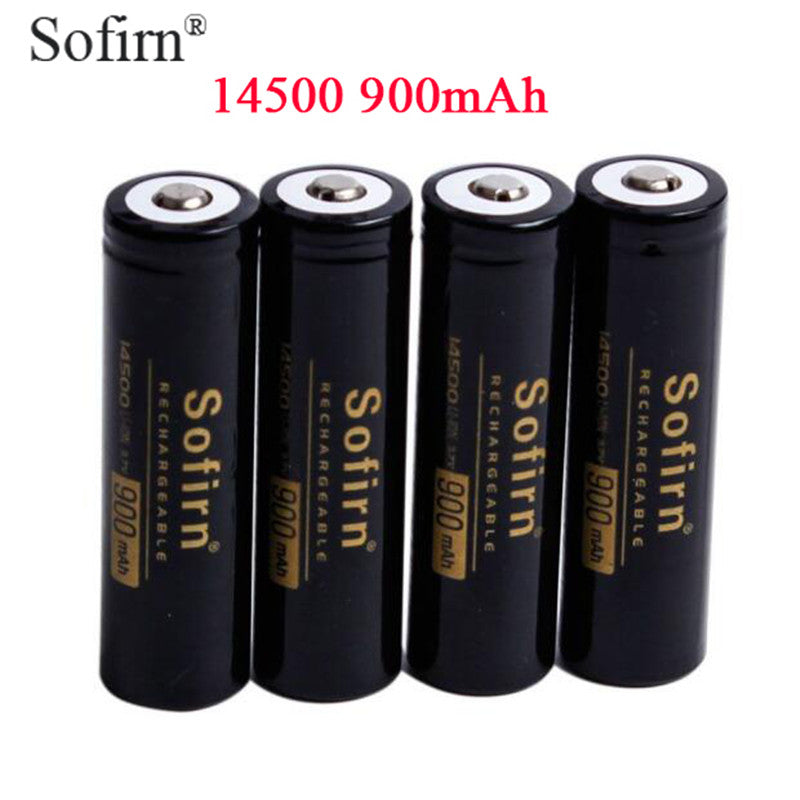 Sofirn 14500 900mAh 3.7V Li-ion Rechargeable Batteries AA Battery Lithium Cell for Led Flashlight Headlamps Torch Mouse