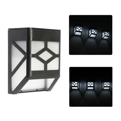 Solar Power Panel 2 LED Solar Wall Lamps White Light  Wall Mount Outdoor Garden Path Fence Lamp Courtyard Emergency Light