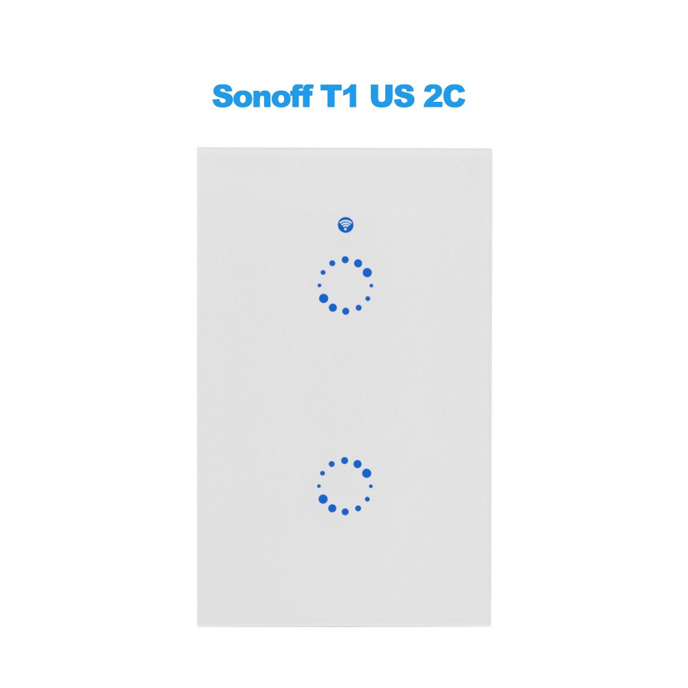 Sonoff T1 EU Smart Wifi Wall Touch Light Switch 1 Gang 2 Gang Touch/WiFi/433 RF/APP Remote Smart Home Controller Work with Alexa