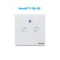 Sonoff T1 EU Smart Wifi Wall Touch Light Switch 1 Gang 2 Gang Touch/WiFi/433 RF/APP Remote Smart Home Controller Work with Alexa