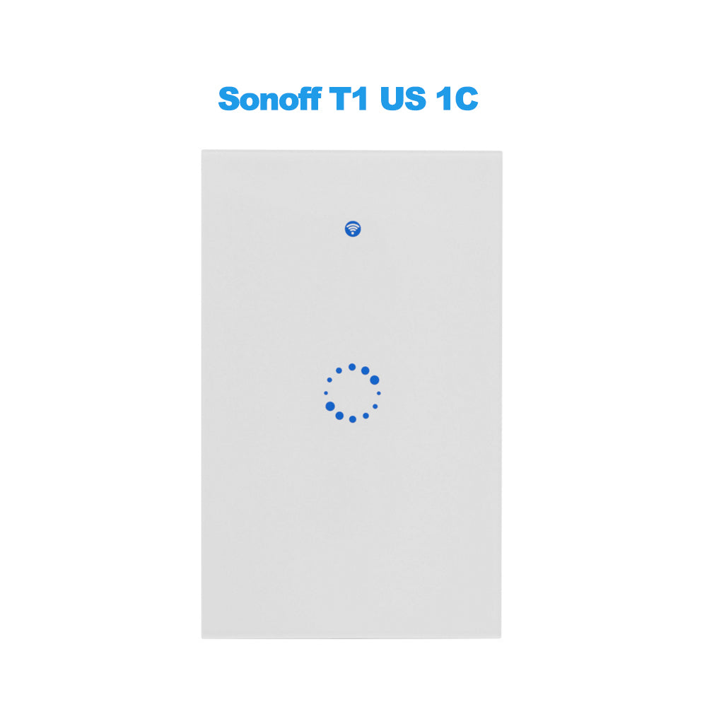 Sonoff T1 EU Smart Wifi Wall Touch Light Switch 1 Gang 2 Gang Touch/WiFi/433 RF/APP Remote Smart Home Controller Work with Alexa