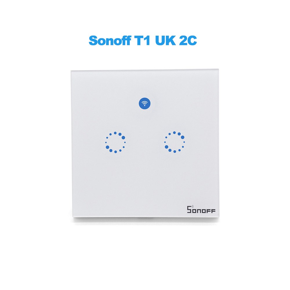 Sonoff T1 EU Smart Wifi Wall Touch Light Switch 1 Gang 2 Gang Touch/WiFi/433 RF/APP Remote Smart Home Controller Work with Alexa