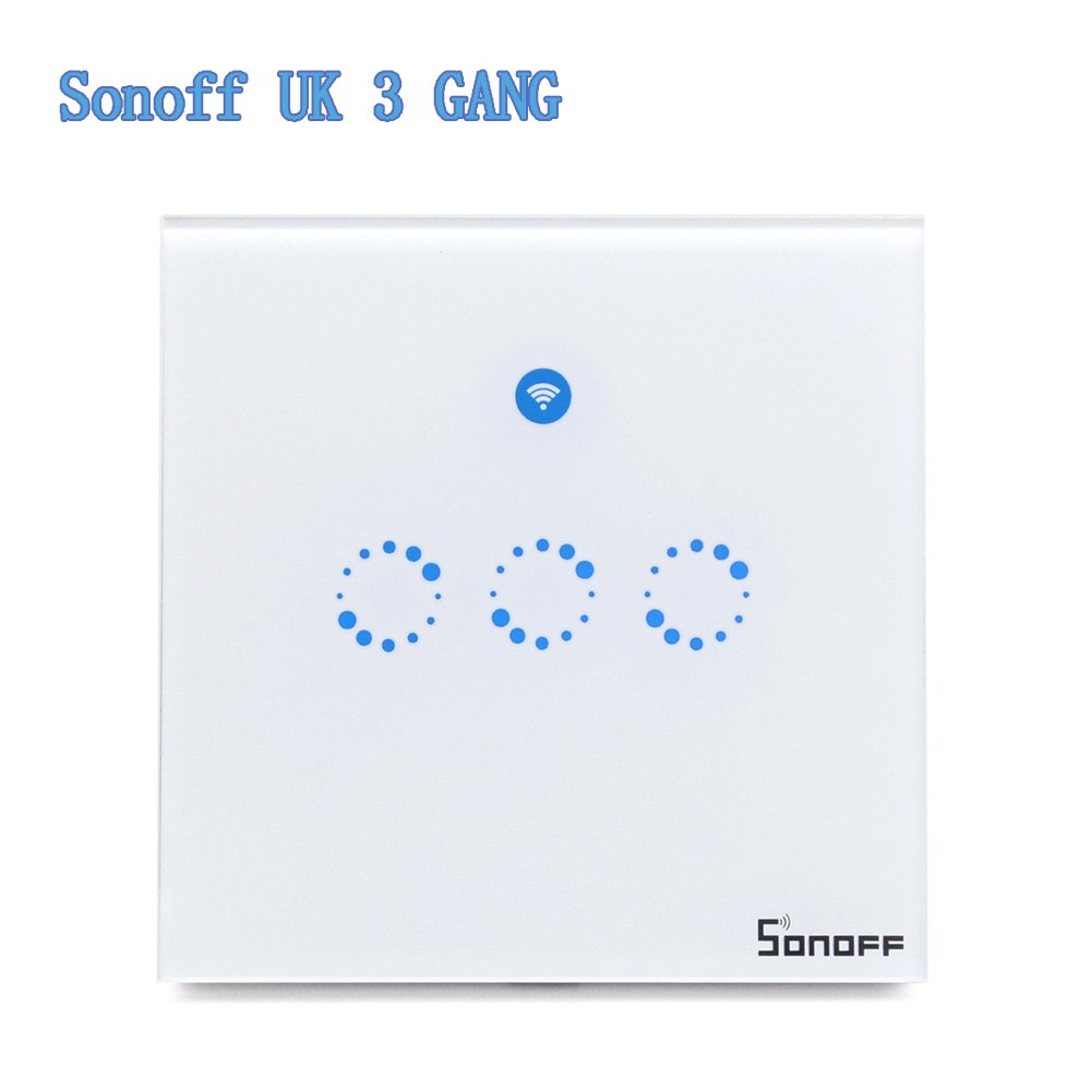 Sonoff T1 EU UK Smart WiFi RF 433/ APP / Touch Control Wall Light Switch 1 /2 /3 Gang 86 Type Wall Touch Switch Smart Home