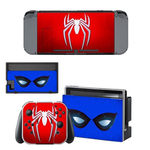 Spiderman Venom Decal Vinyl Skin Sticker for Nintendo Switch NS Console + Controller + Stand Holder Protective Skin Sticker